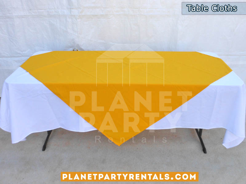 Tablecloth with Diamond/Runner | White and Black Table Cloths | Different colors for Diamond Runners