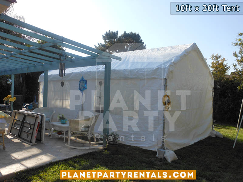 10 feet by 20 feet Tent Canopy | Party Tent with Tables and Chairs | Tent Packages Available | San Fernando Valley Party Rentals | Party Supplies
