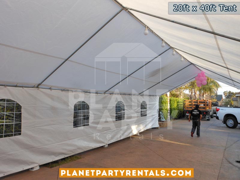20ft x 40ft White Party Tent Rental | Tent Packages | Tent Pictures