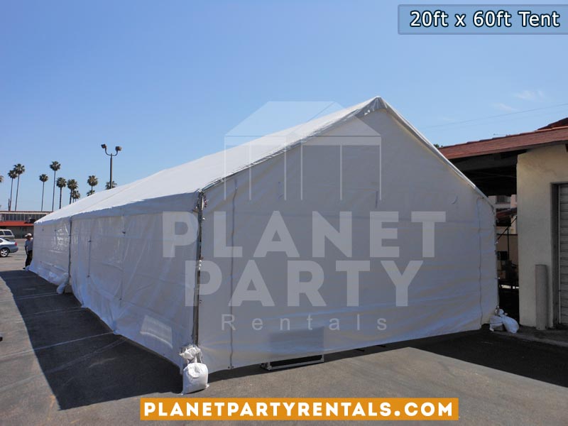 20ft x 60ft White Tent Rentals | San Fernando Valley , Simi Valley , Santa Clarita , West Los Angeles Party Rentals
