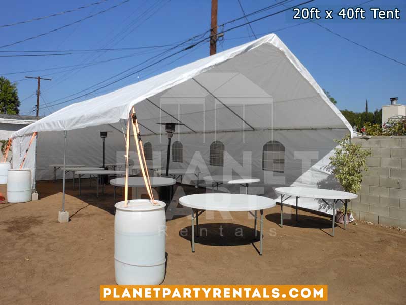 20ft x 40ft tent with sidewalls