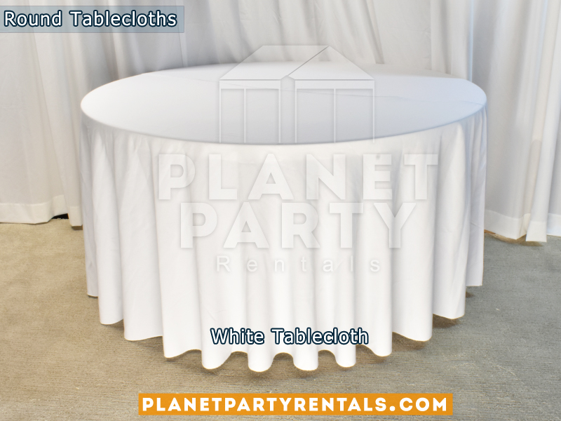 Round Tablecloth Color White