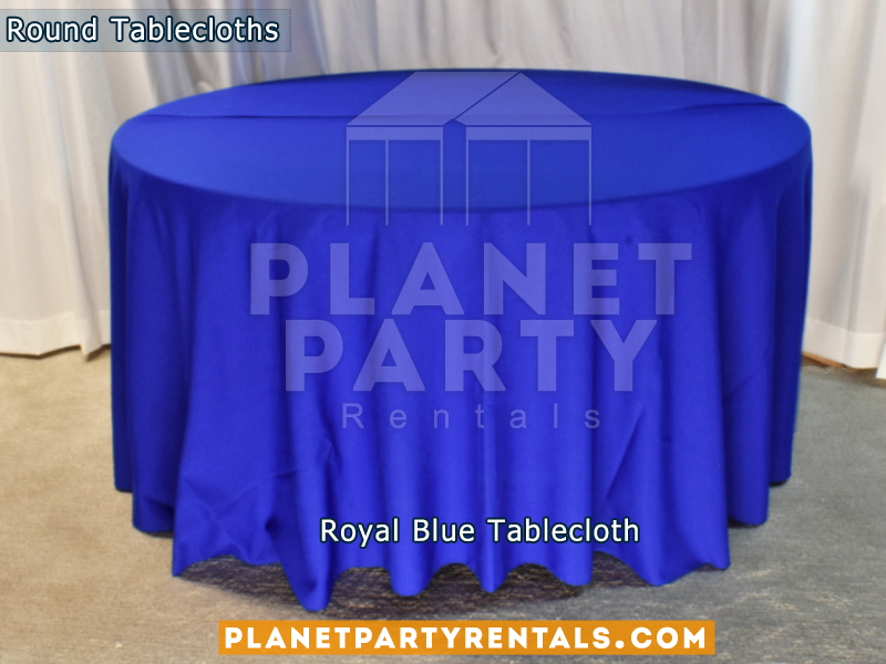 Round Tablecloth Color Royal Blue