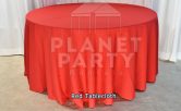 Round Tablecloth Color Red