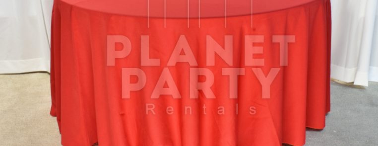 Round Tablecloth Color Red