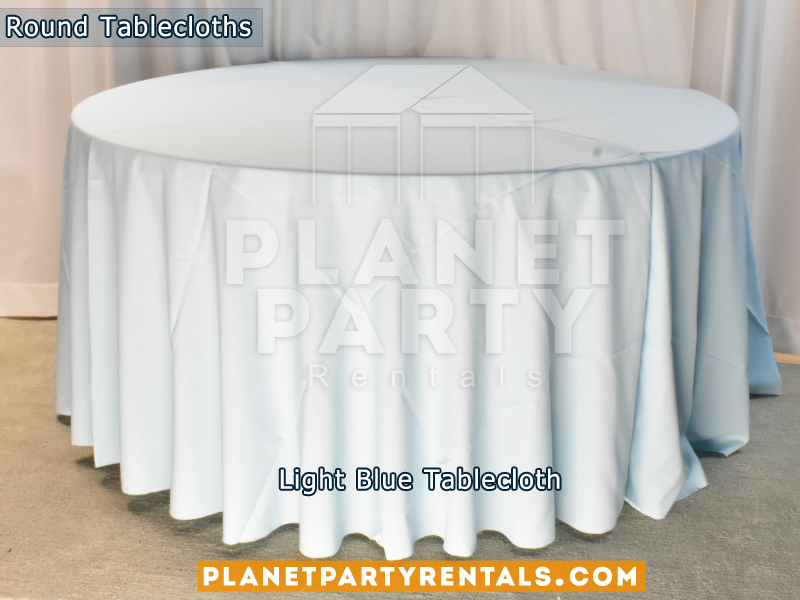 Round Tablecloth Color Light Blue